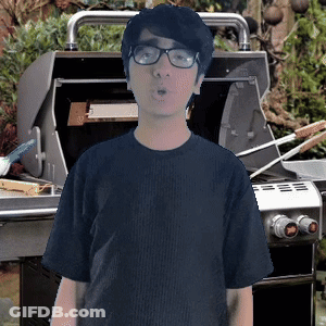 Young Man In Glasses At Grill GIF