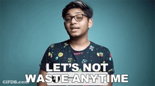 Young Man In Glasses Talking Blue Background GIF