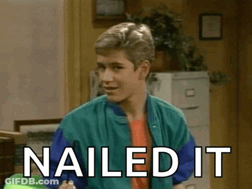 Young Man In Green And Blue Jacket Saying Nailed It GIF
