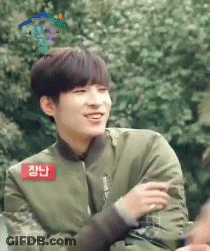 Young Man In Green Jacket With Jangna Label GIF