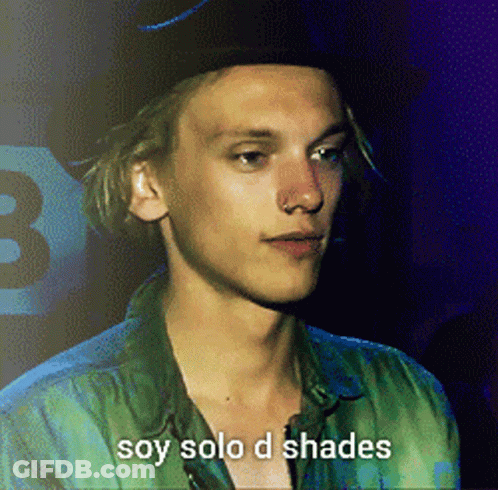 Young Man In Green Shirt And Black Hat Soy Solo D Shades GIF