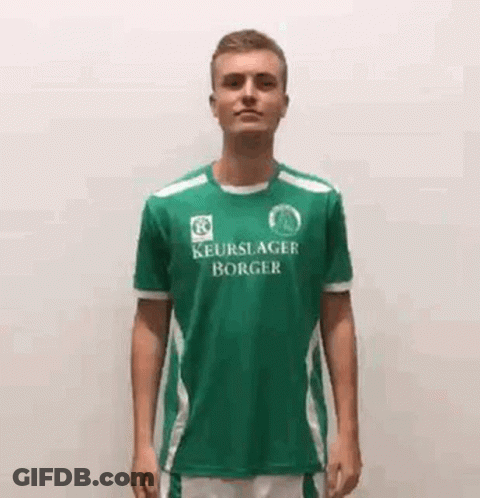 Young Man In Green Soccer Jersey GIF