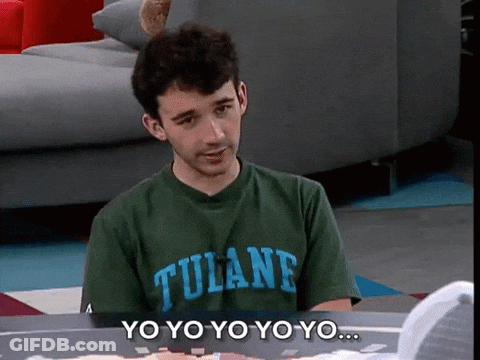 Young Man In Green Tulane Shirt Saying Yo Yo Yo GIF