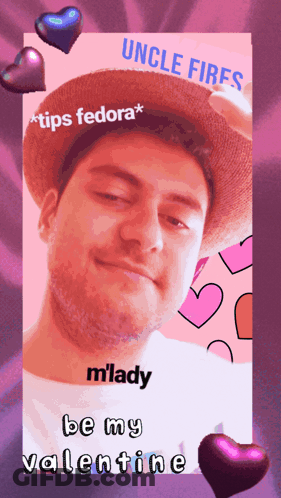 Young Man In Hat And Hoodie Saying Hello M'Lady GIF