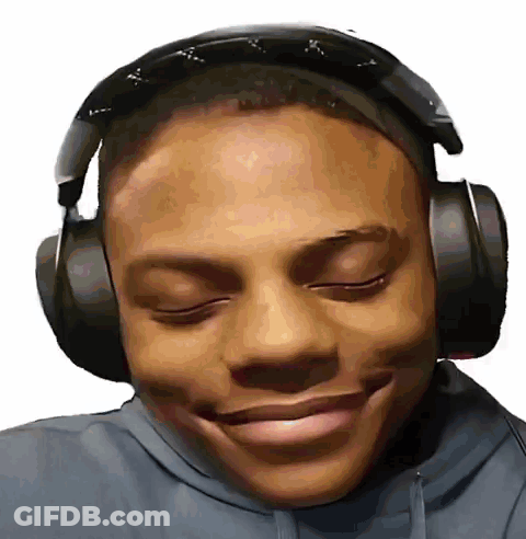 Young Man In Headphones Smiling Funny Face GIF