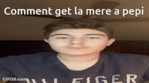 Young Man In Hilfiger Shirt Says Comment Get La Mere A Pepi GIF