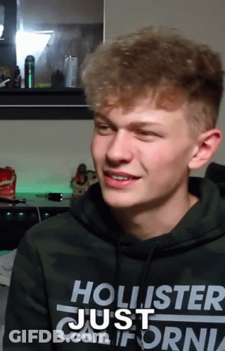 Young Man In Hollister California Sweatshirt GIF