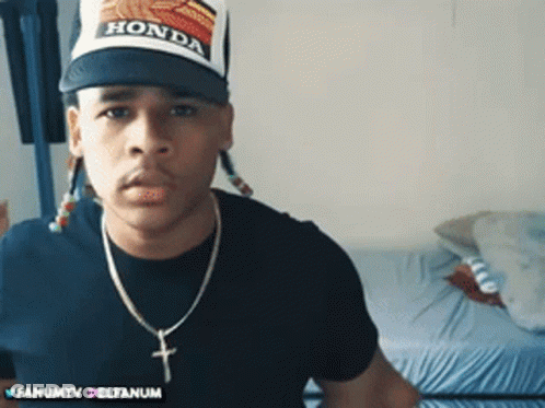 Young Man In Honda Hat GIF