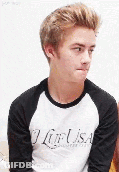 Young Man In Huf USA Shirt GIF