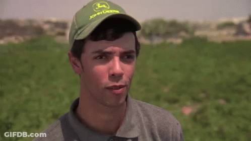 Young Man In John Deere Hat Saying My Life It's Potato GIF