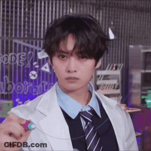 Young Man In Lab Coat And Tie GIF