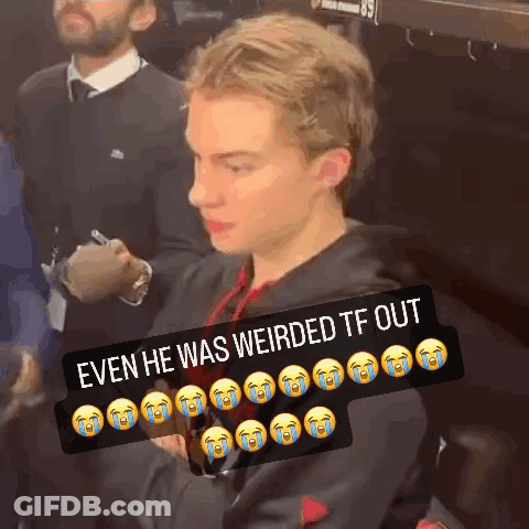 Young Man In Locker Room Even He Was Weirded TF Out GIF