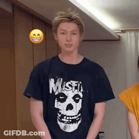 Young Man In Misfits T-Shirt GIF