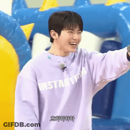 Young Man In Purple Instantfit Sweatshirt GIF