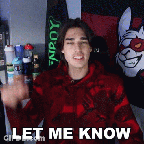 Young Man In Red Hoodie Says Let Me Know GIF