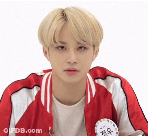 Young Man In Red Jacket With NCT 127 GIF