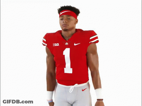 Young Man In Red Jersey Number 1 GIF