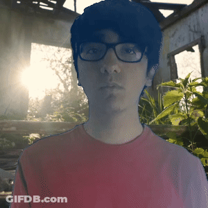 Young Man In Red Shirt GIF