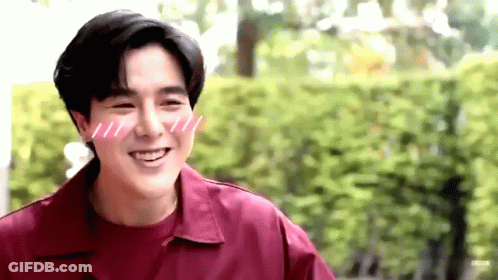 Young Man In Red Shirt Smiling GIF