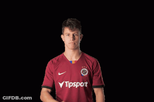 Young Man In Red Tipsport Jersey GIF