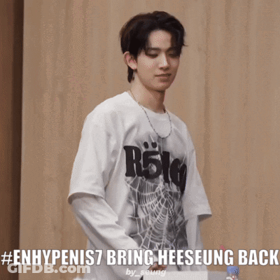 Young Man In Spider Web T-Shirt GIF