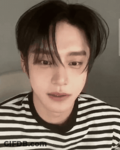 Young Man In Striped Shirt GIF