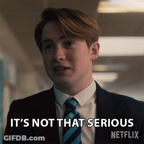 Young Man In Suit Saying Not That Serious GIF