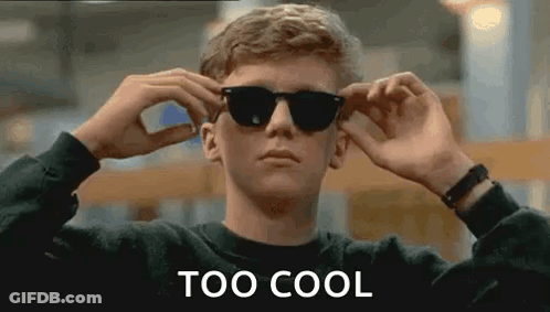 Young Man In Sunglasses Saying Too Cool GIF