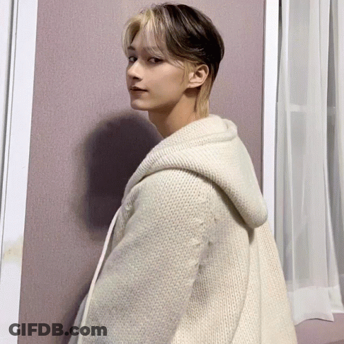 Young Man In White Hooded Sweater GIF