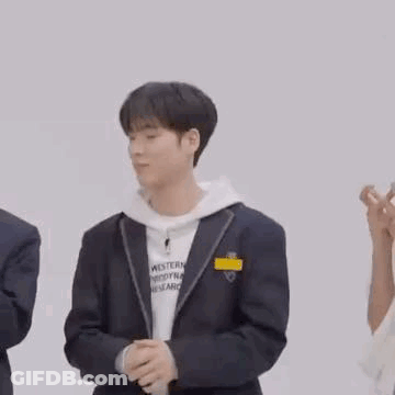 Young Man In White Hoodie And Suit GIF