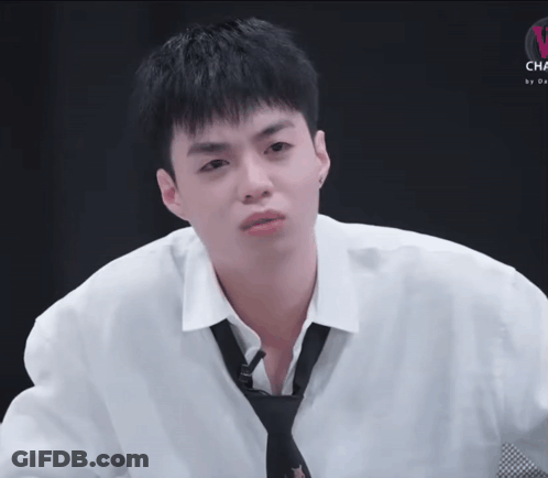 Young Man In White Shirt And Black Tie GIF