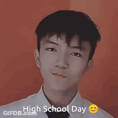 Young Man In White Shirt And Tie High School Day GIF