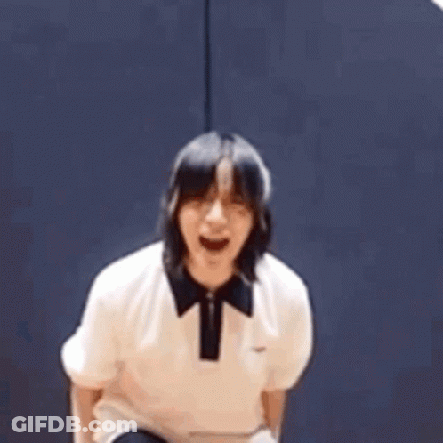 Young Man In White Shirt Dancing GIF
