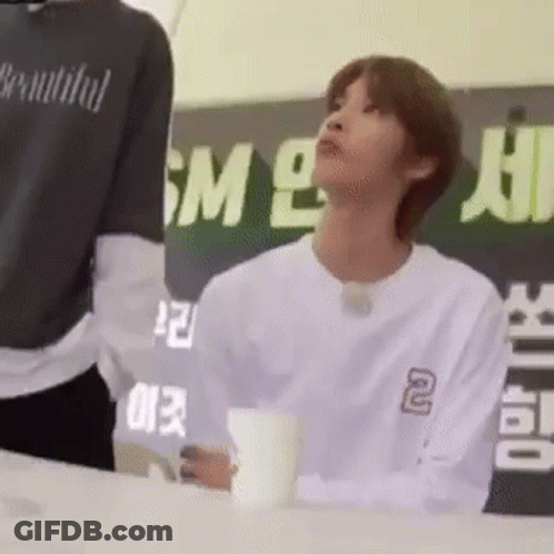 Young Man In White Shirt With Coffee GIF