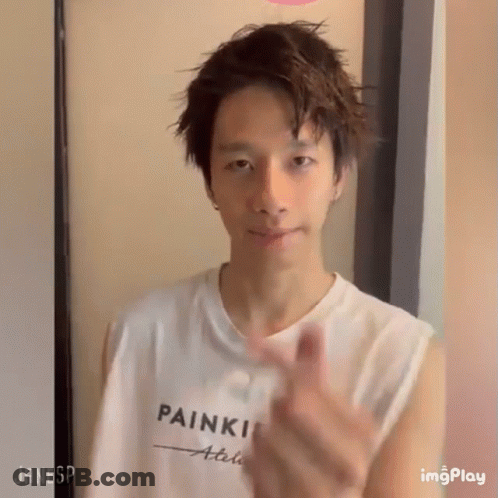 Young Man In White Tank Top Saying Painki GIF