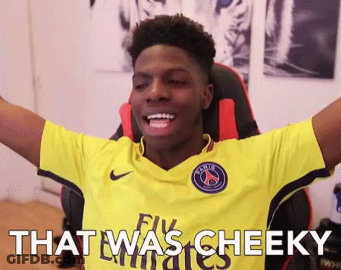 Young Man In Yellow Fly Emirates Shirt Smiling GIF