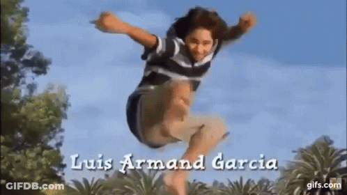 Young Man Jumping With Luis Armand Garcia GIF