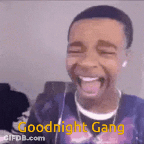 Young Man Laughing Goodnight Gang GIF