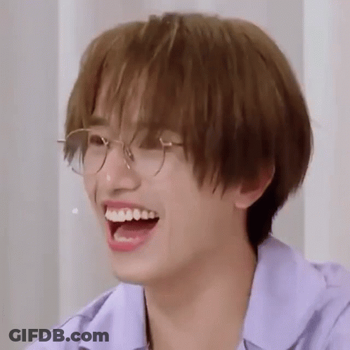 Young Man Laughing In Purple Shirt GIF