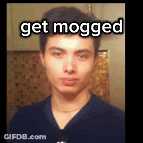 Young Man Looking At Camera Get Mogged GIF