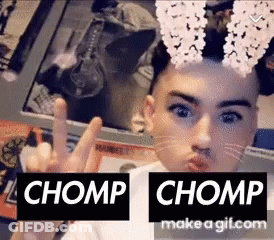 Young Man Making Face Saying Chomp GIF