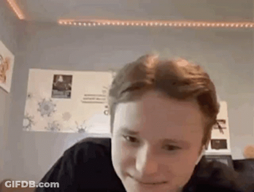 Young Man Making Funny Face GIF