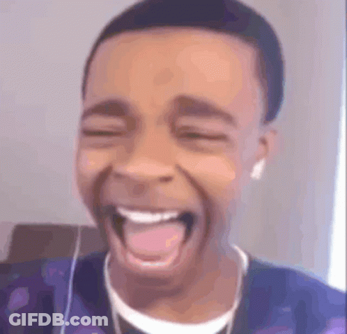 Young Man Making Funny Face With Mouth Open GIF