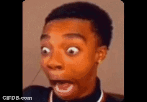 Young Man Making Funny Face With Wide Eyes GIF