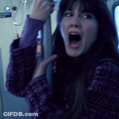 Young Man On Plane In United Airlines Shirt GIF