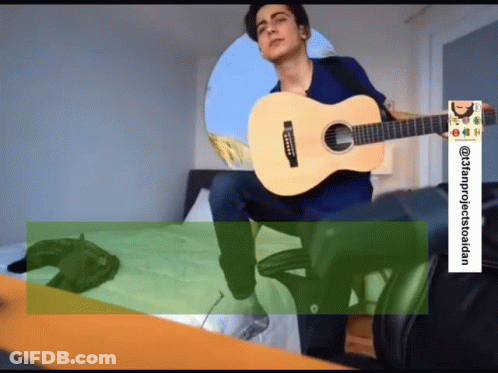 Young Man Playing Guitar @Stanprojecttoidan GIF