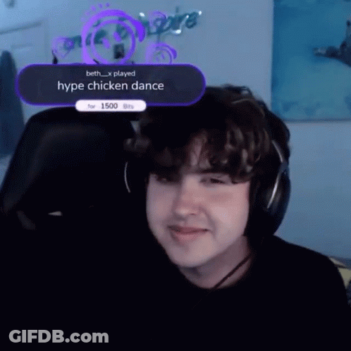 Young Man Playing Hype Chicken Dance GIF
