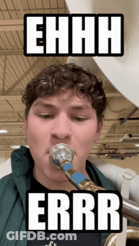 Young Man Playing Trumpet Ehhh Errr GIF