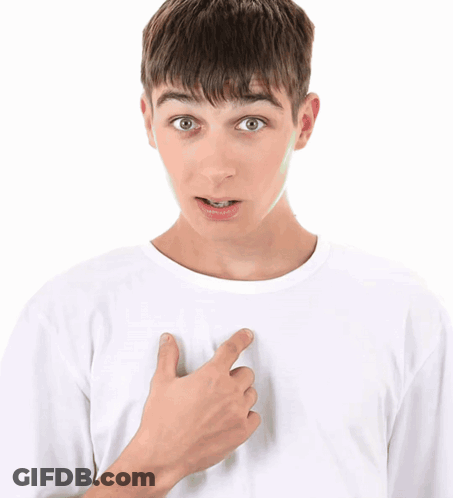 Young Man Pointing At Chest GIF