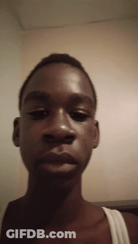 Young Man's Face Close Up GIF